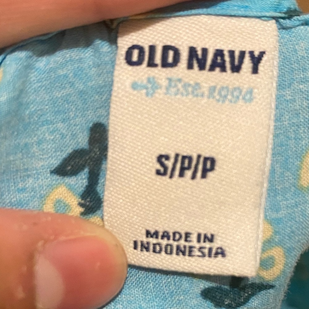 Old Navy Floral Multicolor swim coverup Tunic 3/4 Sleeves Gauze V-neck Top - Picture 4 of 5